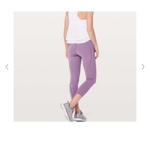 Lululemon Time To Sweat Crop *23"Smoked Mulberry
